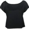 Tee-Shirt Arena W Gym S/S Crop Black -France Natation 000939 500 w gym ss crop 006 b s