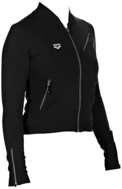 Arena Veste Femme W Gym Jacket F/Z Black -France Natation 000943500 w gym fz jacket b