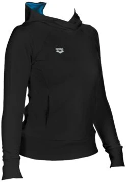 Arena Sweat à Capuche Femme W Gym Hoodie Black -France Natation 000944 500 w gym hoodie 001 fl s