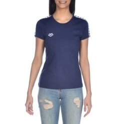 Tee-Shirt Arena Team Manches Courtes Femme Navy 1225701 -France Natation 001225 701 w t shirt team 005 f o