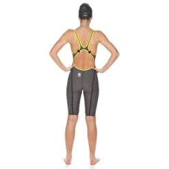 Combinaison De Natation Femme Arena Carbon Ultra Edition 2018 Dos Ouvert Blue Drops Fluo/ Yellow -France Natation 001660765 007 2 1