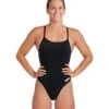 Maillot De Bain Arena Femme Team Dos Challenge Uni Noir Et Blanc -France Natation 004766 550 womens team swimsuit challenge solid 001 o