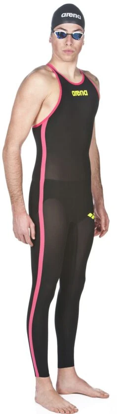 Combinaison De Natation Eau Libre Homme Arena Powerskin R-Evo+ Open Water Dos Fermé Black / Fluo Yellow -France Natation 27912503 004