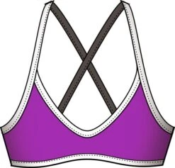 Haut De Maillot De Bain Femme Diana Twin Brassière Violet -France Natation 3104010804