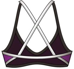 Haut De Maillot De Bain Femme Diana Twin Brassière Violet -France Natation 3104010804bck