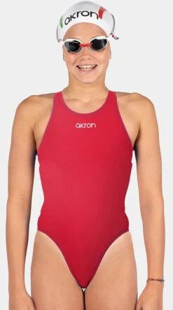 Maillot De Bain Fille Akron Babbitt JR Evo Bicolor Sport Red/Harvard