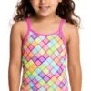 Maillot De Bain Funkita Enfant Fille Powder Puff Multicolore -France Natation fg01t powder puff 01