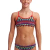Maillot De Bain Funkita 2 Pièces Fille Fire Tribe Noir
