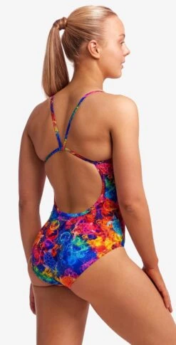 Maillot De Bain Funkita Femme Single Strap - Ocean Galaxy -France Natation fs15l71552 4