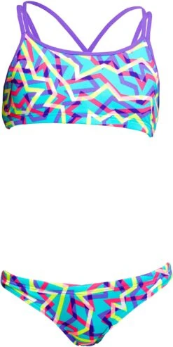 Maillot De Bain Funkita 2 Pièces Fille Mint Strips Violet -France Natation funkita criss cross zweiteiliger bikini m dchen mint strips1920x1920