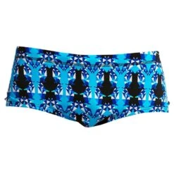 Maillot De Bain Funky Trunks Garçon Dive Master Bleu -France Natation funky trunks eco plain front 0