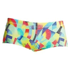 Maillot De Bain Funky Trunks Garçon Point Break Vert -France Natation funky trunks plain front 4 0