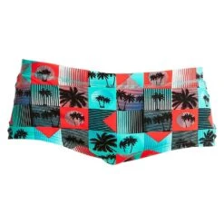Maillot De Bain Funky Trunks Garçon Sunset Strip Vert -France Natation funky trunks plain front 5 0