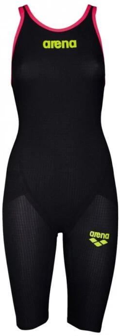 Combinaison De Natation Femme Arena Carbon Flex Vx Dos Ouvert Dark Grey / Fluo Red -France Natation fx face a