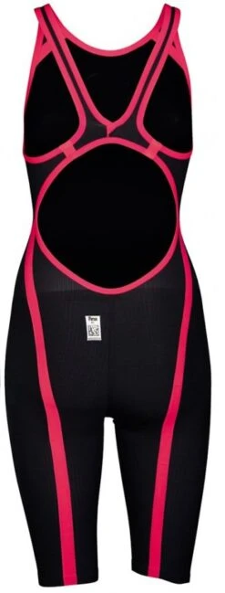 Combinaison De Natation Femme Arena Carbon Flex Vx Dos Ouvert Dark Grey / Fluo Red -France Natation fx face b