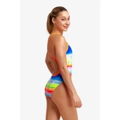 Maillot De Bain Funkita Fille Single Strap - Dye Hard -France Natation girl dye hard c2