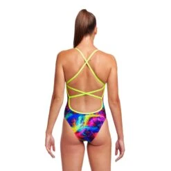 Maillot De Bain Funkita Femme Strapped In - Solar Flares -France Natation ladies solar d