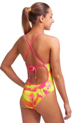 Maillot De Bain Funkita Fille Tie Me Tight - Pinged Pink -France Natation pinged pink girls2