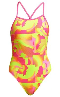 Maillot De Bain Funkita Fille Tie Me Tight - Pinged Pink -France Natation pinged pink girls3