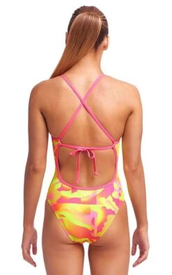 Maillot De Bain Funkita Fille Tie Me Tight - Pinged Pink -France Natation pinged pink girls4