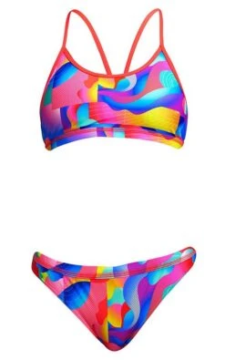 Maillot De Bain Funkita 2 Pièces Fille Racerback - Radar Rage -France Natation radar rage girls 2p3