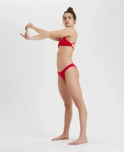 Bas De Maillot De Bain Femme Arena Team Uni Rouge -France Natation rouge entier 1