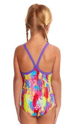 Maillot De Bain Funkita Enfant Fille Splat Stat Rose -France Natation splat stat 3