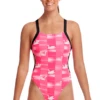 Maillot De Bain Funkita Femme Brace Free Swan Lake Rose -France Natation swan lake